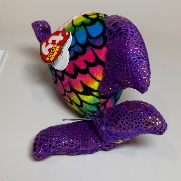 Ty Plush Fish Toy with Pink and Purple - Picture 8 of 12